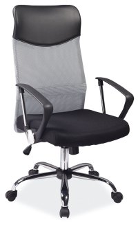 Кресло SIGNAL компьютерное поворотное Q-025 Черный - Серый