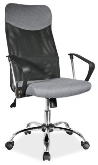 Кресло SIGNAL компьютерное поворотное Q-025 Серый - Черный